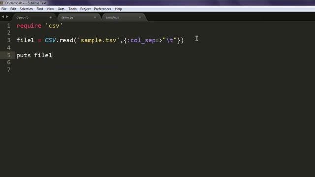 Ruby Read TSV File смотреть онлайн