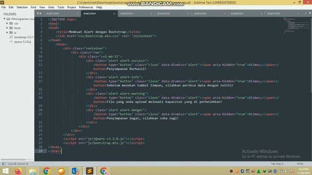 Membuat Alert Dengan Bootstrap-2 смотреть онлайн