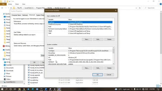 How to open MySQL in CMD || Set MySQL path in system environment variables смотреть онлайн