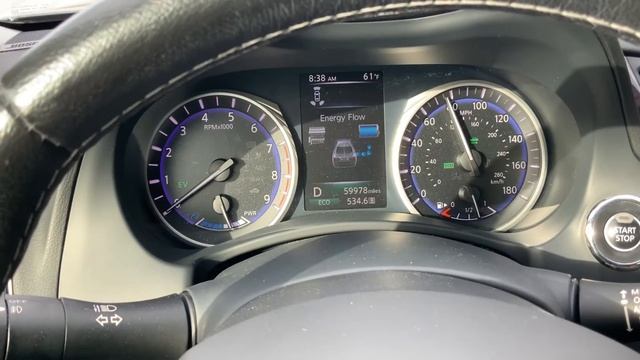 Infiniti q50 hybrid in electric mode cruising at 75mph + смотреть онлайн