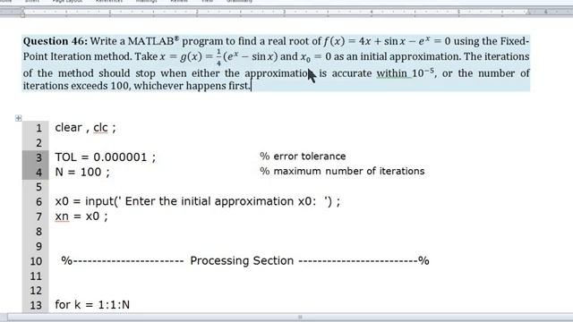 MATLAB ® Program of Fixed-Point Iteration Method смотреть онлайн