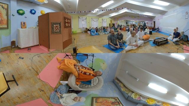 ВИДЕО 360: Дхирашанта Дас Госвами - Киртан в храме