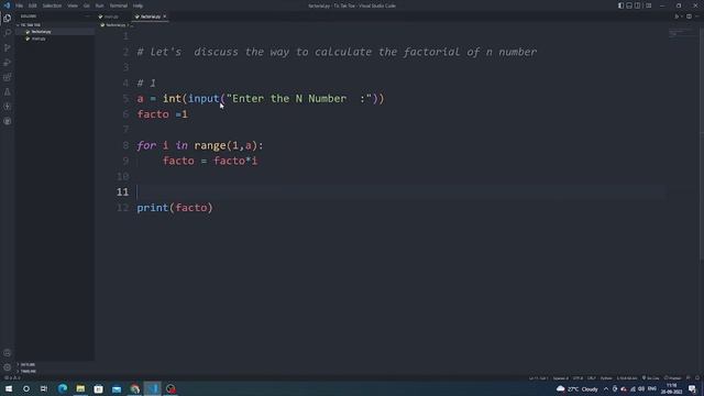 Find Factorial | 5 lines Vs factorial() | Python Tutorial For Beginners | #mrlazyprogrammer смотреть онлайн