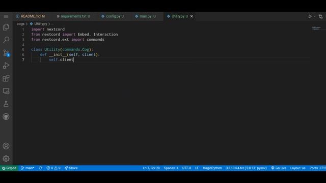 Python: Making a Discord bot (Part 1: Setup) ( Making Slash Ping Commands ) Nextcord смотреть онлайн