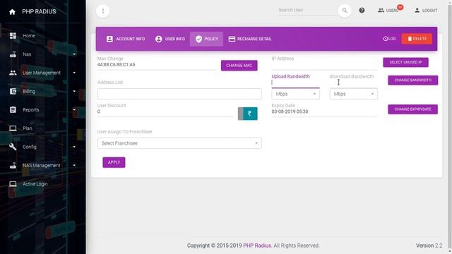 How to change user bandwidth | PHP Radius смотреть онлайн