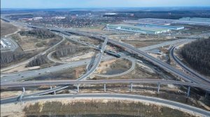 Развязка №7, пресечение ЦКАД, М4, А107. Одна из крупнейших в Московской области.