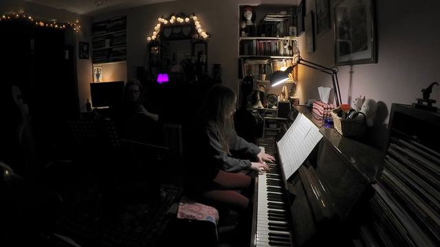 Ave Maria. Bach/Gounod. Piano & Cello. With my piano pupil Manon. смотреть онлайн