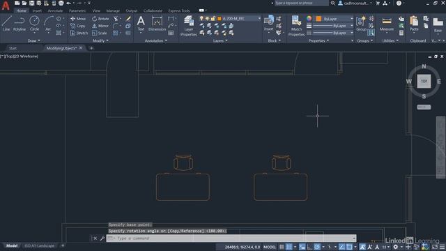 AutoCAD Tutorial - Using ROTATE and SCALE смотреть онлайн