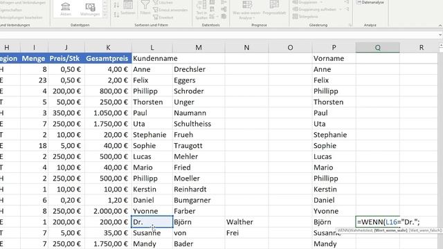 Namen in Excel trennen - Sonderfall Namenszusätze смотреть онлайн