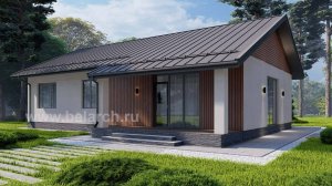 Проект одноэтажного недорогого дома 120 кв.м.