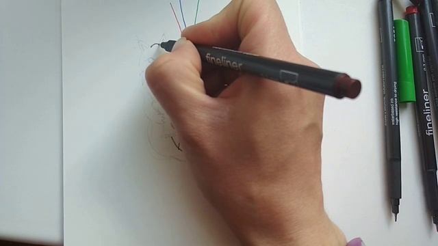 Обзор Лайнеров (линеров) Fineliner Koh-i-noor набор 6 шт 0,3 мм