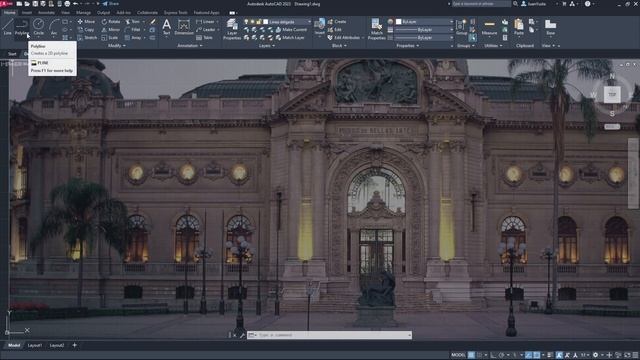 Cómo dibujar la fachada de un edificio existente en AutoCAD смотреть онлайн