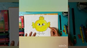 РИСУЕМ ЦЫПЛЁНКА. РИСОВАНИЕ для детей с ТРЁХ ЛЕТ. ЦЫПЛЕНОК