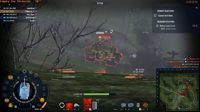 Armored Warfare gameplay XM1A3 Umbrella ( Hardcore ) смотреть онлайн