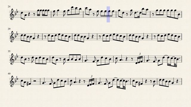 Havana Flute Solo||Sheet Music смотреть онлайн