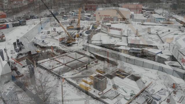 Строительство ТЦ на месте снесённого рынка «Шапито» / Самара / Промышленный р-он / 15 декабря 2022 смотреть онлайн