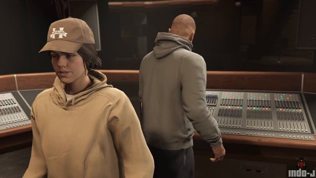 Dr Dre ft Anderson Paak Recording a Song in the GTA Online Studio смотреть онлайн