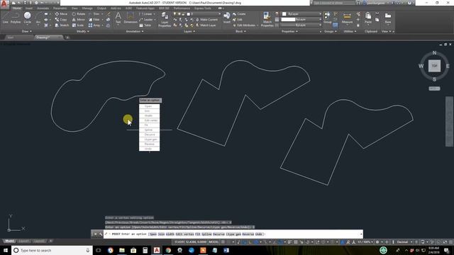 7G AutoCAD 2017 Intro Polyline Pedit Spline Fit width смотреть онлайн