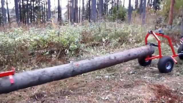 Новинка !!! Квадроцикл – лесовоз, мини прицеп для перевозки и погрузки бревен.