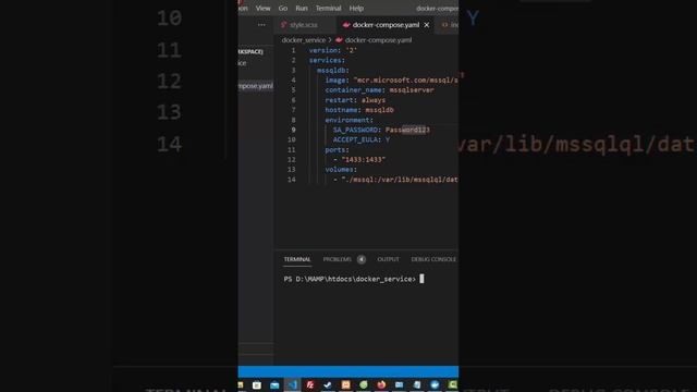 How to create a docker compose file for Microsoft SQL database service смотреть онлайн