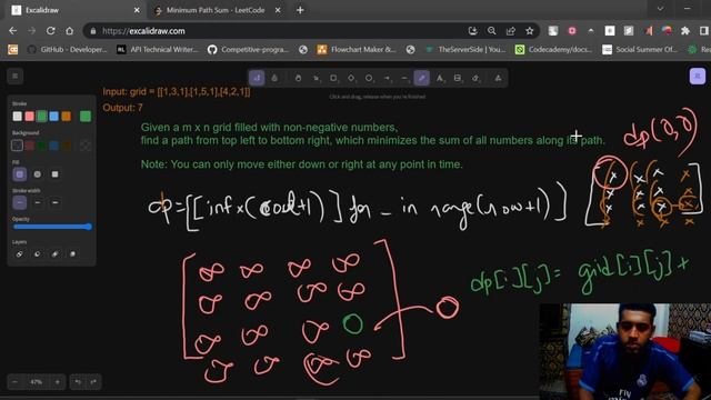 Minimum Path Sum | Leetcode | Python | Dynamic Programming | Product Base Interview | смотреть онлайн