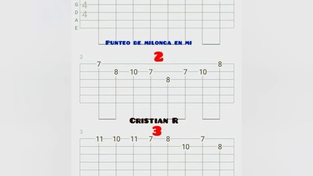 Punteo De Milonga Con Tablatura De Guítarra Para Tocar /Cristian Railef