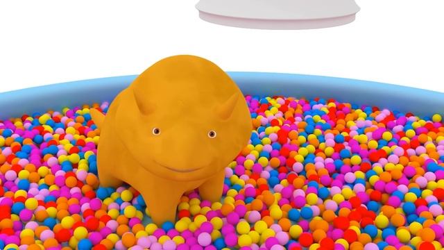 Научитесь цветов с мячами, воздушными шарами и Дино динозавр | обучающая сказка для детей смотреть онлайн