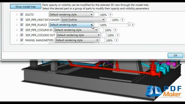 3D PDF Maker for AutoCAD Tutorial 11. 3D model parts visualization in the PDF file смотреть онлайн