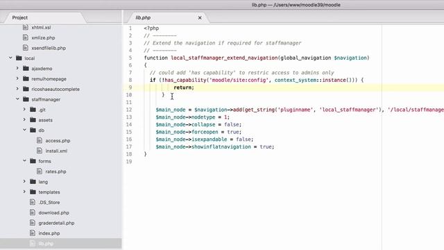 How to add a LEFT NAVIGATION MENU item to a MOODLE PLUGIN - Using PHP смотреть онлайн