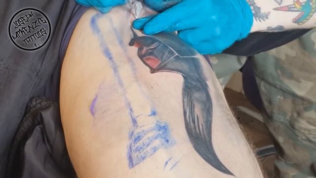 Darth Vader tattoo coverup time-lapse смотреть онлайн