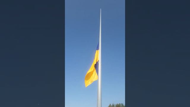 Кривой Рог Флаг Украины поднят на высоту 72 метра в День Флага Украины в Кривом Роге. смотреть онлайн