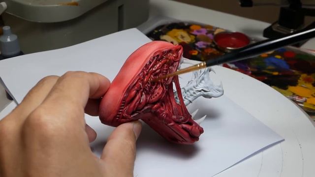 Diorama Of Realistic Alien Boxy Boo In The Laboratory