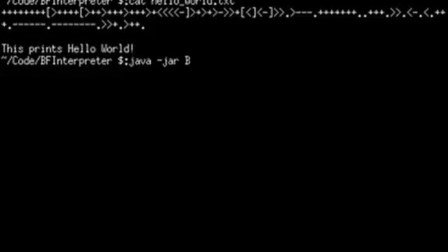 BFInterpreter Demo смотреть онлайн