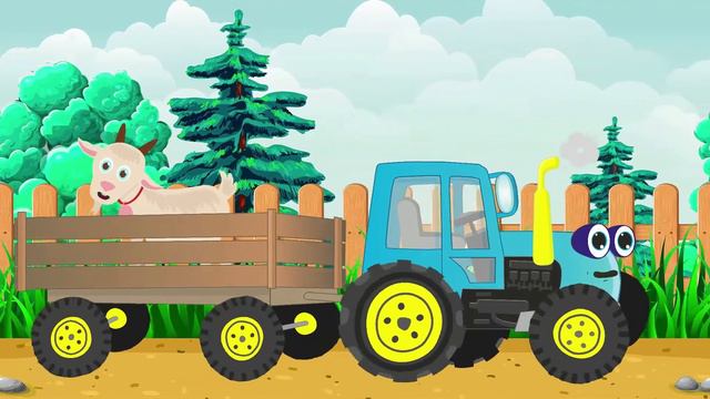 Songs for Kids | Cartoon music | Funny Tractor Trailer with Animals #dbilions #cartoon #songs смотреть онлайн