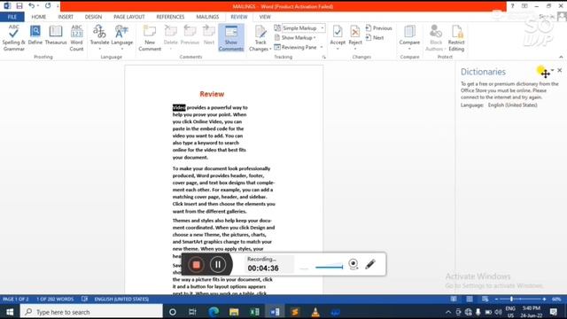 Mailing and Review Tab in MS word смотреть онлайн