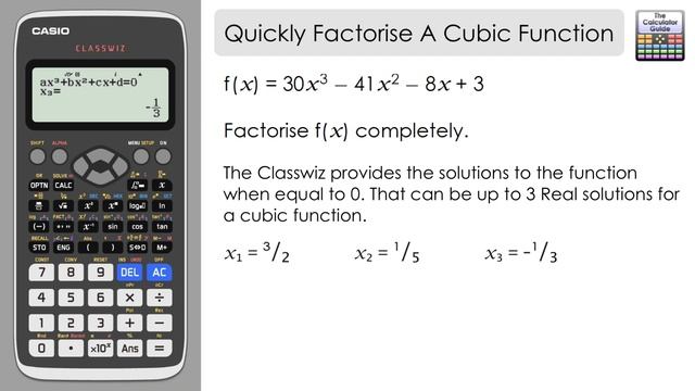 Quickly Factorise A Cubic Equation - Casio Classwiz fx-991EX fx-570EX Factorize Cubic смотреть онлайн