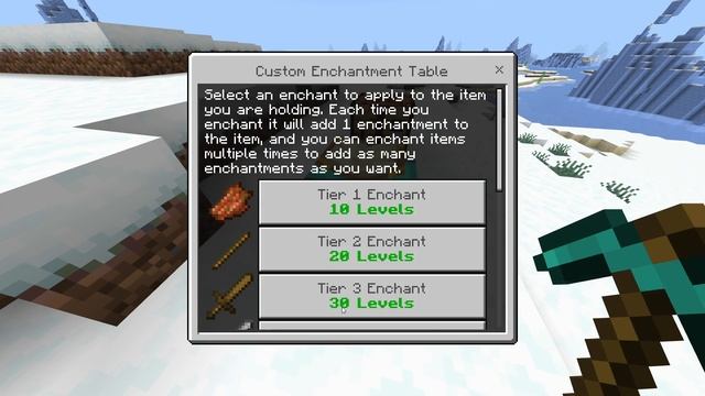 Custom Enchanting Addon Minecraft PE Bedrock Edition (MCPE) Mod смотреть онлайн