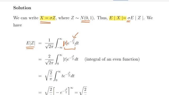 Continuous Random Variables - Expected Value of the Absolute Value of a Normal Random Variable смотреть онлайн