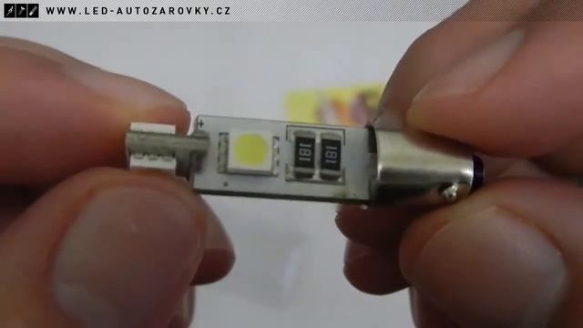 CAN-BUS parkovací světlo BA9S - BÍLÁ, 2+2 SMD смотреть онлайн
