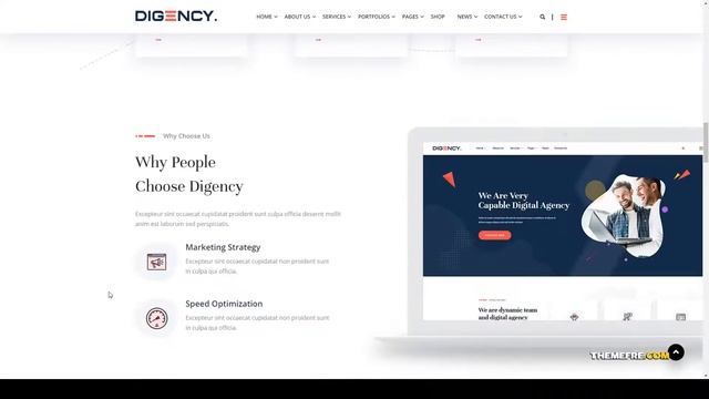 Digency Multi-Purpose Portfolio WordPress Theme minimal business Website Builder смотреть онлайн