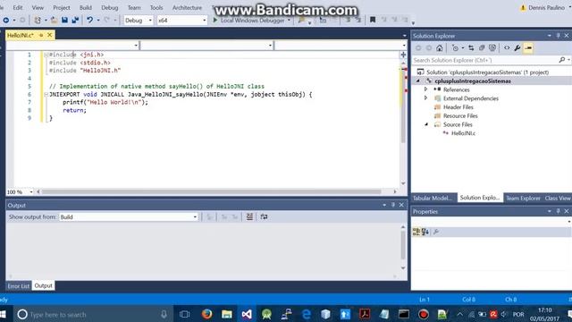 JNI - Hello world in Visual Studio and NetBeans - part 1 смотреть онлайн