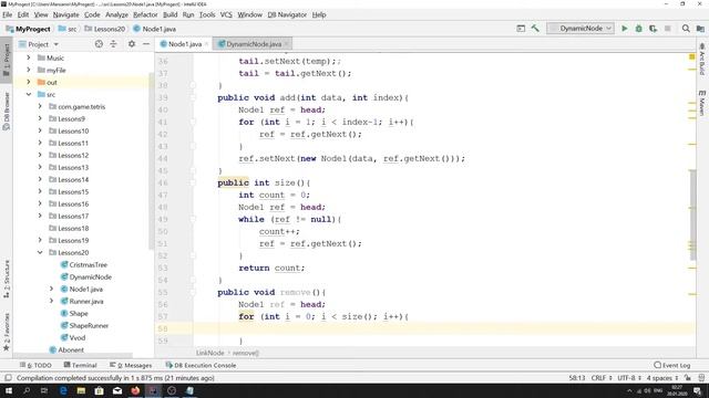 Java - урок 20.7 (Методы удаление элемента и размер односвязного списка. Часть 5) смотреть онлайн