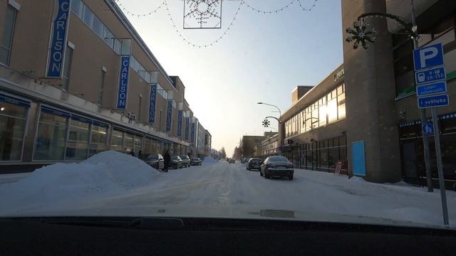 Driving Joensuu Centrum & Bridges, North Karelia, Finland 4K