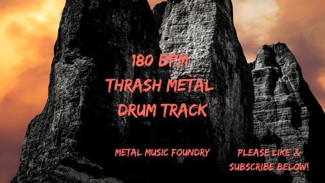 180 BPM Thrash Metal Drum Track - Metal Music Foundry