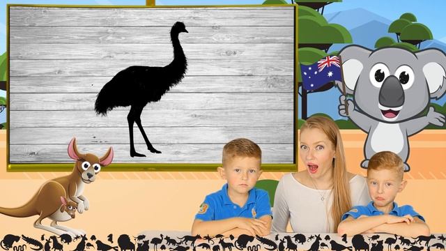 WHAT ANIMAL DO YOU SEE? ❤️ AUSTRALIAN ?? ANIMALS, KANGAROO, WOMBAT, EMU ❤️ KiDS LEARN ANIMAL NAMES