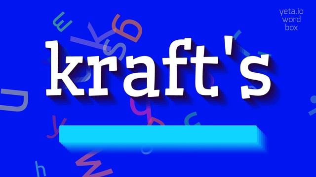 KRAFT'S - HOW TO PRONOUNCE IT? #kraft's смотреть онлайн