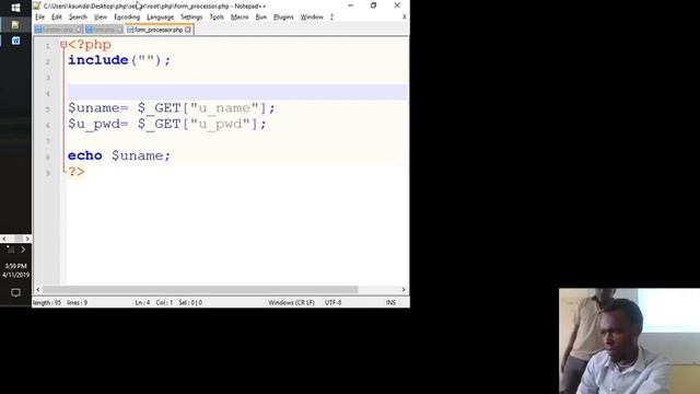 PHP FORM HANDLING смотреть онлайн