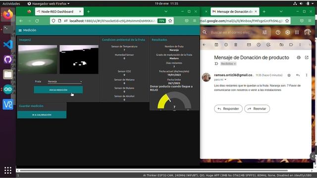 Video demostración del Detector de maduración de fruta con NodeRED Python MQTT ESP32CAM смотреть онлайн