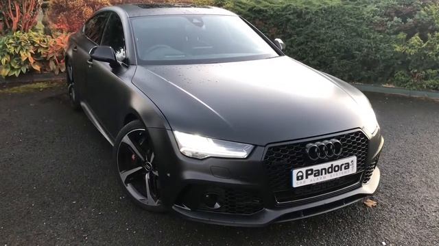 Matte black Audi RS7 - Remote start смотреть онлайн