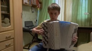 Русская народная песня "Выйду на улицу" на баяне. Обработка О.Бурьян.